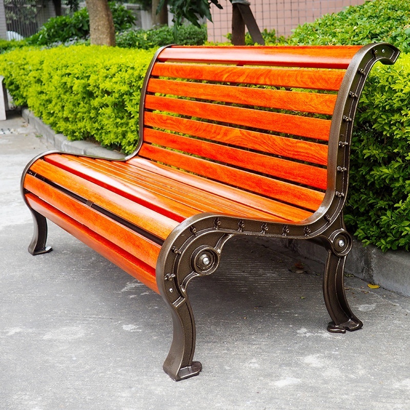 2 3 Seater Outside Modern Furniture Luxury Patio Street Bench Seating Outdoor Park Garden Steel Metal Bench Chair