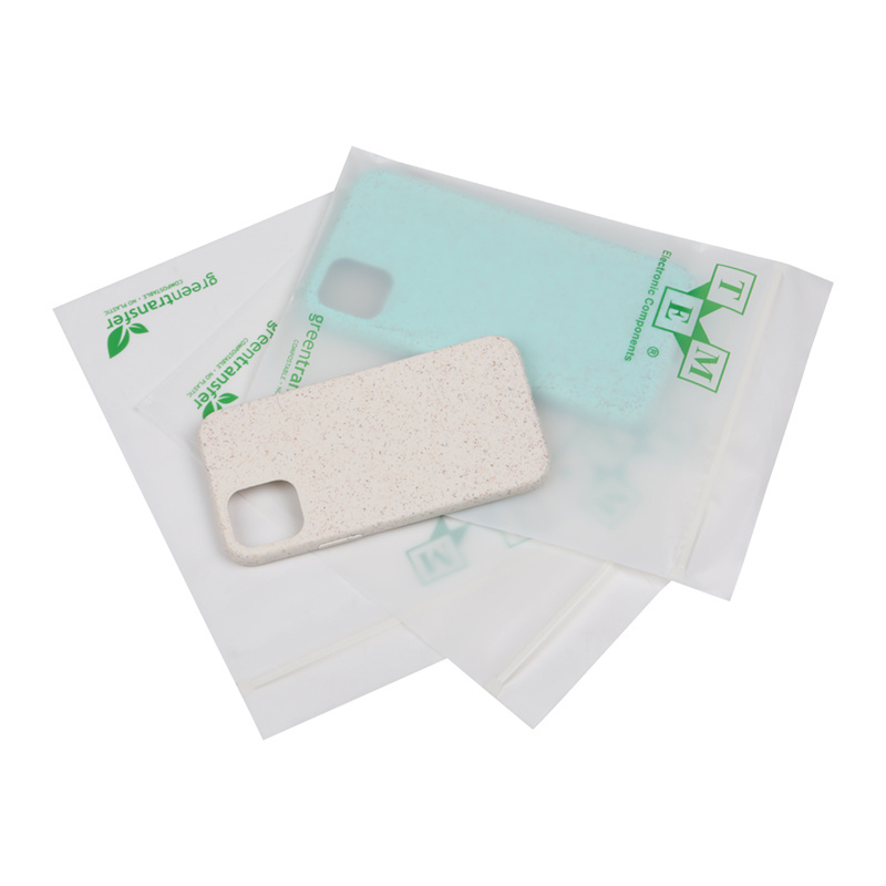 100% Compostable Ziplock Resealable Bag Biodegradable Plastic Frosted Zipper Bag For T-shirt Short Sleeve Packaging