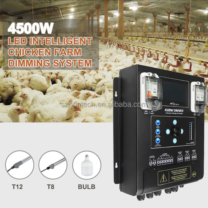 LED Lighting Dimmer Simulate Sunrise and Sunset Controller For Poultry Farm 4500W