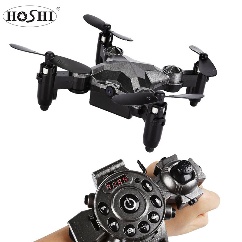 Hoshi DH-800 Watch drone WIFI FPV Camera Portable Drone RC Quadcopter Watch Style Mini RC UFO Pocket Drone for Kids RTF OEM