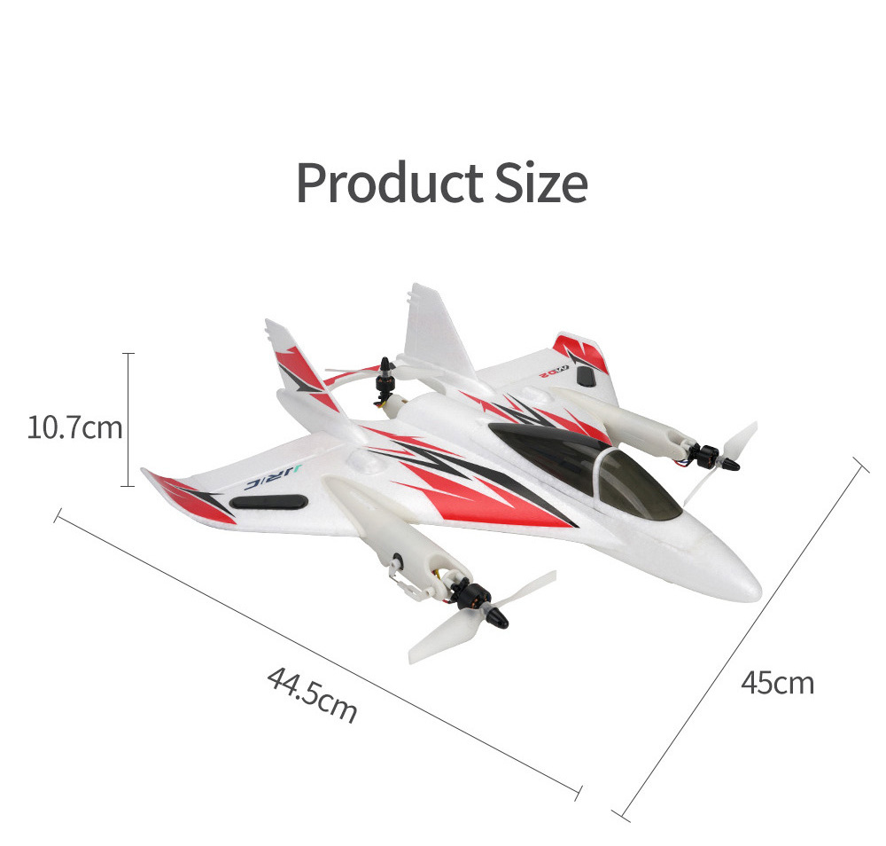 JJRC M02 RC Plane 2.4G 6CH 450mm Wingspan EPO Brushless Aircraft 6-axis Gyro Aerobatic Control RC Airplane Model RTF 3D/6G Mode