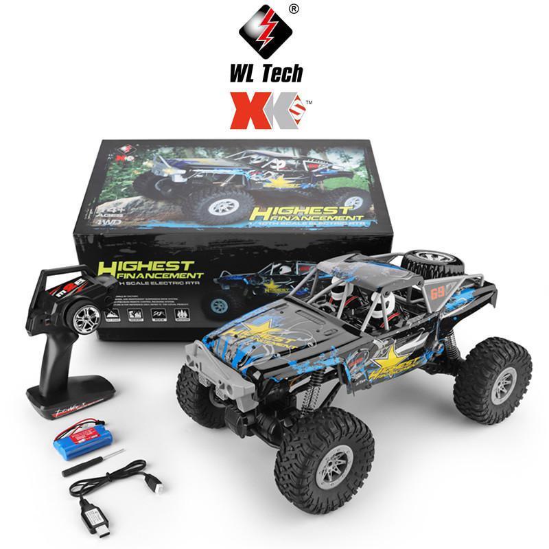 WLTOYS 104310 RC Car 2.4G 4WD Dual Motor RC Buggy Truck Off-Road Remote Control Car High Chassis Climbing Model Truck Vehicle