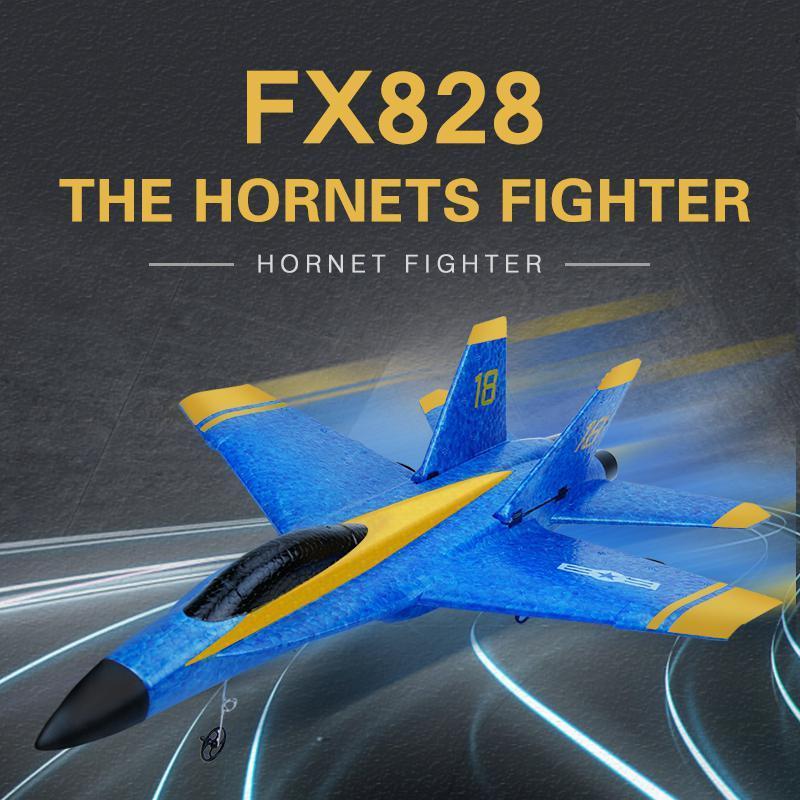 HOSHI FX-828 RC Plane 2.4G 2CH F/A-18 Fighter Hornet RC Glider Airplane RTF Boys Interesting Toys