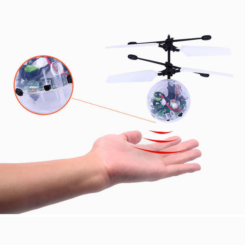 Sensor Flying Ball Luminous RC LED Ball Electronic Infrared Induction Aircraft Remote Control Toys Mini Helicopter