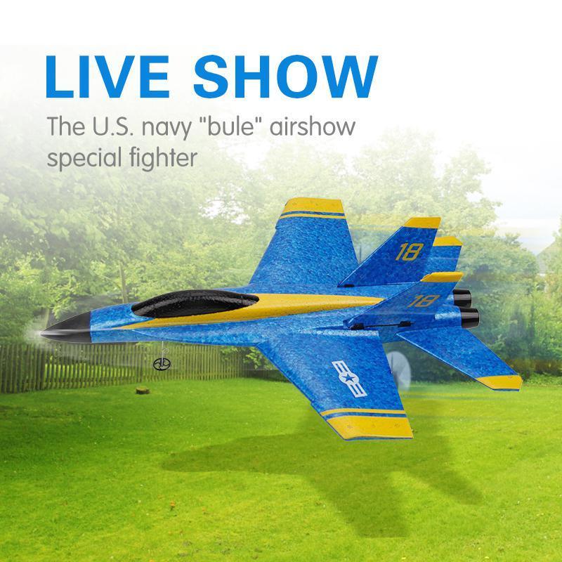 HOSHI FX-828 RC Plane 2.4G 2CH F/A-18 Fighter Hornet RC Glider Airplane RTF Boys Interesting Toys