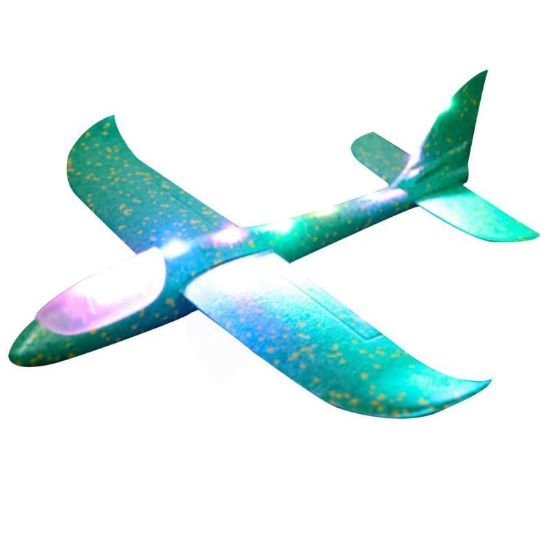 HOSHI Hand Throwing Airplane 48cm LED Light Airplane Toy EPP Foam Children Glider Plane Fun Toy for outdoor Plane