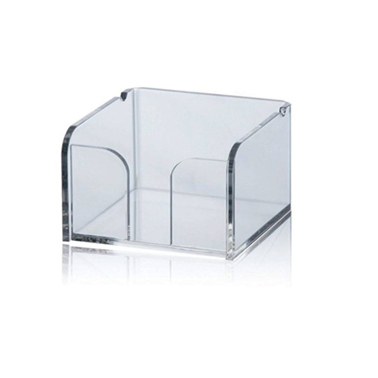 Personalized Logo Printing Square Acrylic Memo Pad Holder