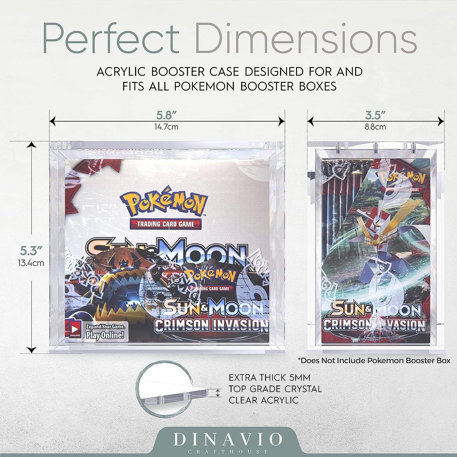 Custom Strong Magnet Uv Clear Acrylic Pokemon Etb Display Case Evolutions Booster Box Protector For Pokemon Etb