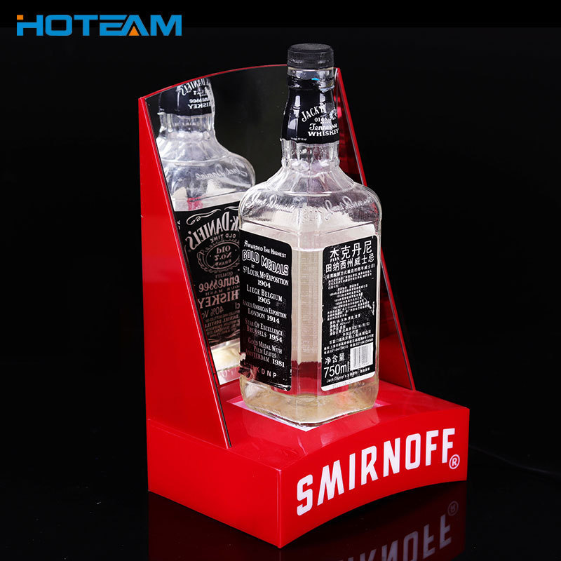 Low Moq Custom Led Liquor Bottle Display Shelf For Bottle Glorifier Display Stand