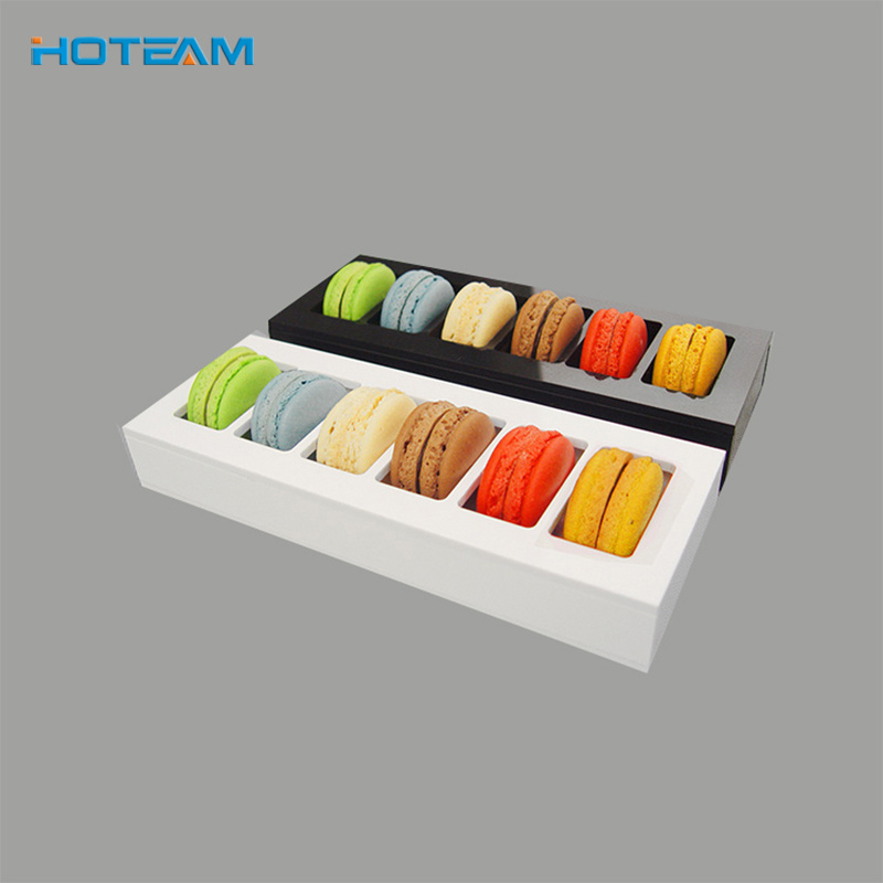 Plastic Acrylic Food Display Box Cranberry Macaron Display Tray