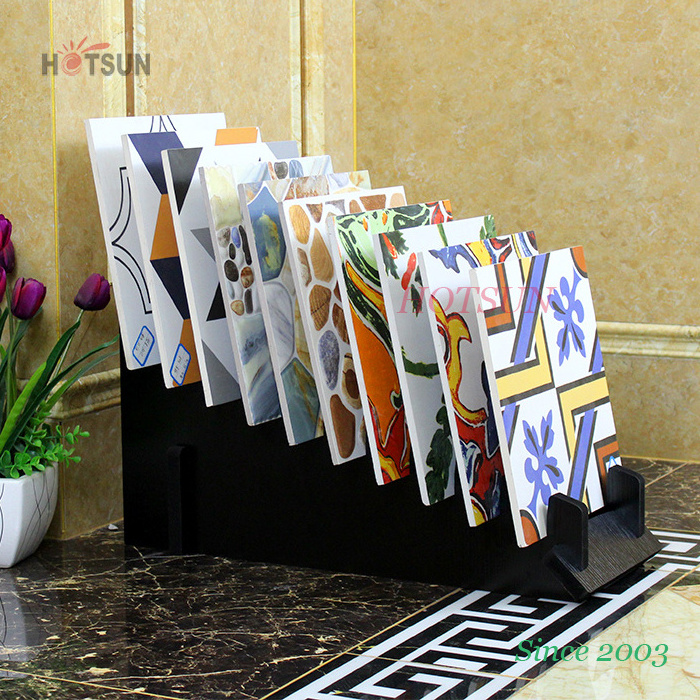 Black Color Foamed Board Display Stands for Tiles Ceramics Tiles Display Racks