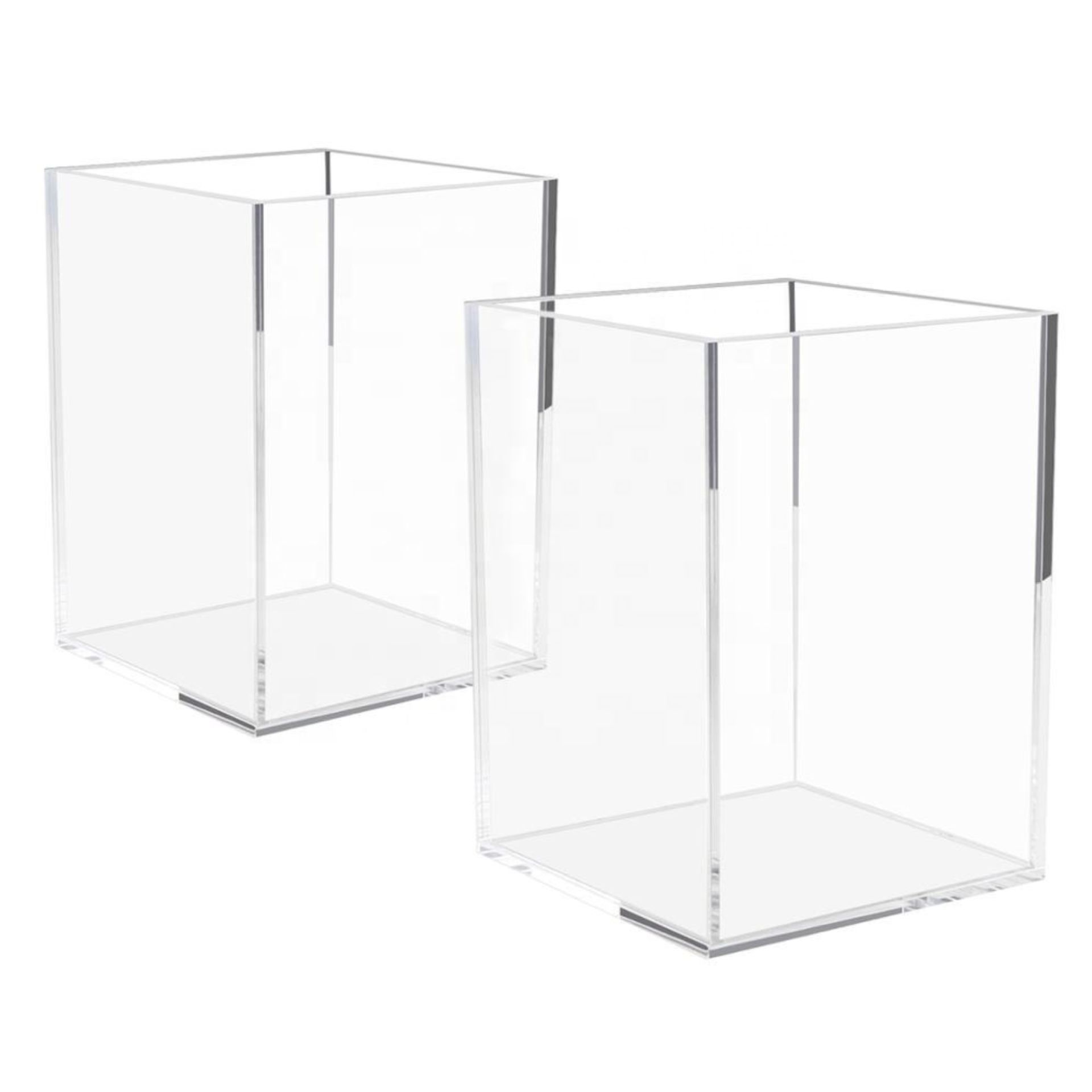 clear acrylic pen display box pen holder desktop pencil stand for office