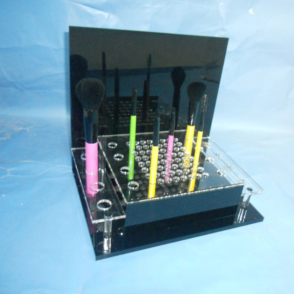 Hot Newly Design Innovating Makeup Brush Display Stand Counter Top Acrylic Cosmetics Display