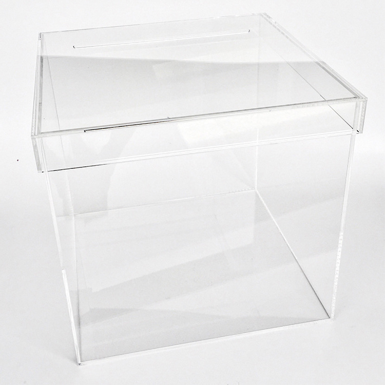 Wholesale Plastic Card Box Cover Lid 24CM Clear Acrylic Gift Box