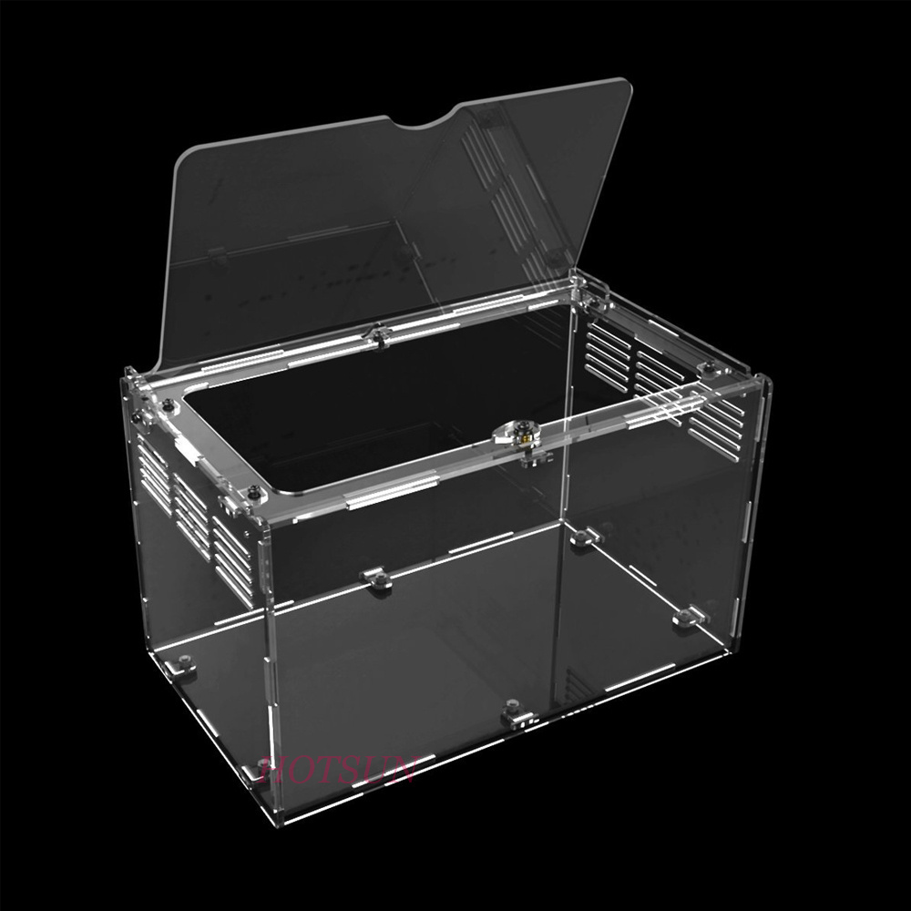 Free of Glue Acrylic Pet Cage Bird Cage Flat Package Acrylic Reptile Terrarium