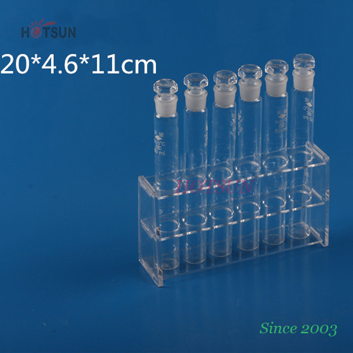 12 Holes Clear Color Tube Display Standing Acrylic Test Tube Display Rack Acrylic Test Tube Holder