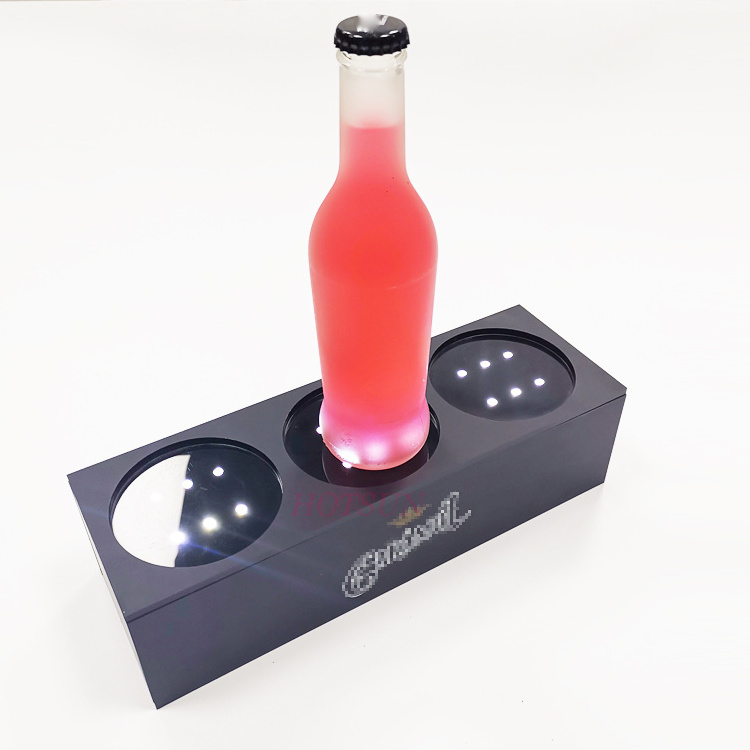 Lighting UP RGB Color Beer Bottle Glorifier LED Acrylic Wine Bottle Display