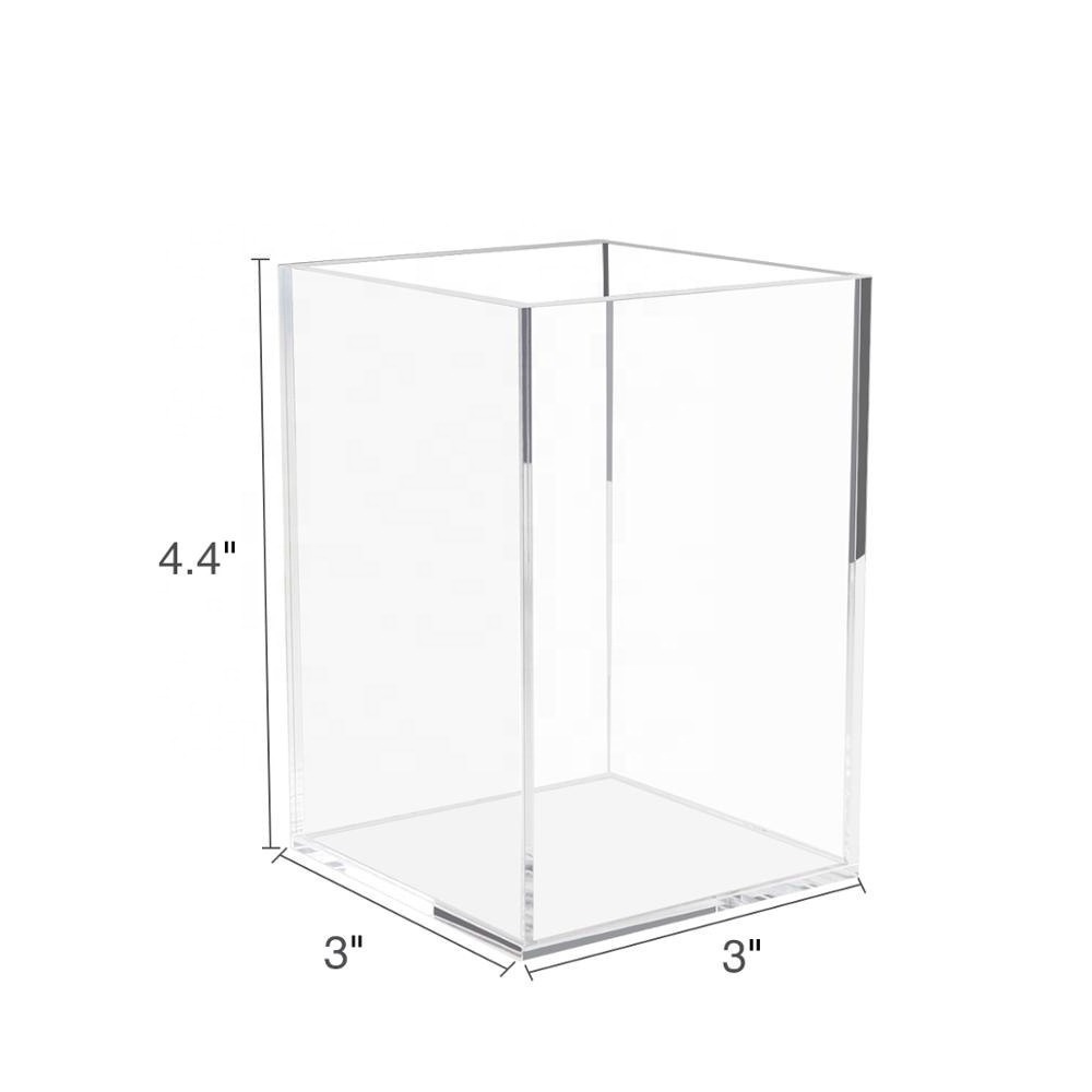 clear acrylic pen display box pen holder desktop pencil stand for office