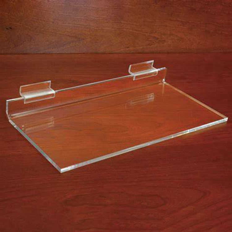 Slatwall Acrylic Shoe Display Shelf, Slat Wall Shoe Display Stand, Lucite Shoe Display Rack