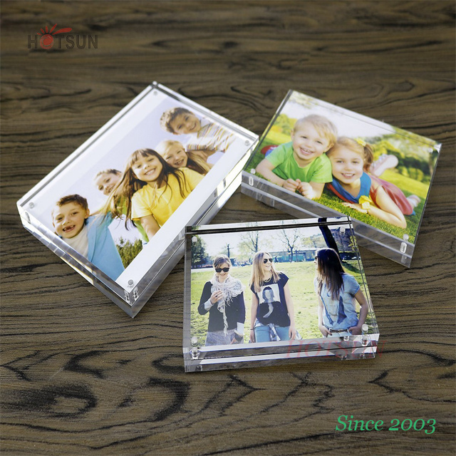 Plexiglass Picture Frames Transparent Acrylic 5x7 Magnetic Photo Frame