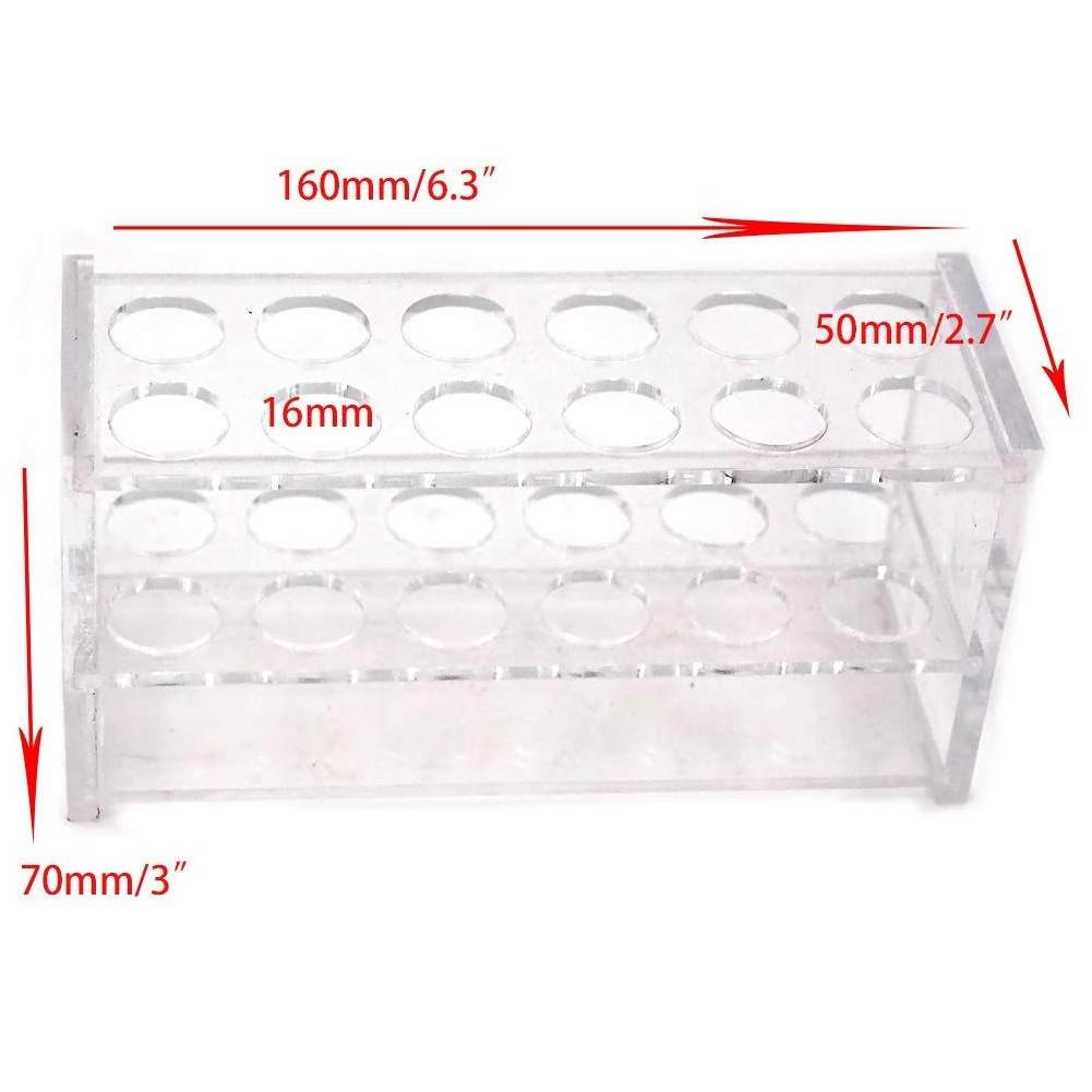 12 Holes Clear Color Tube Display Standing Acrylic Test Tube Display Rack Acrylic Test Tube Holder