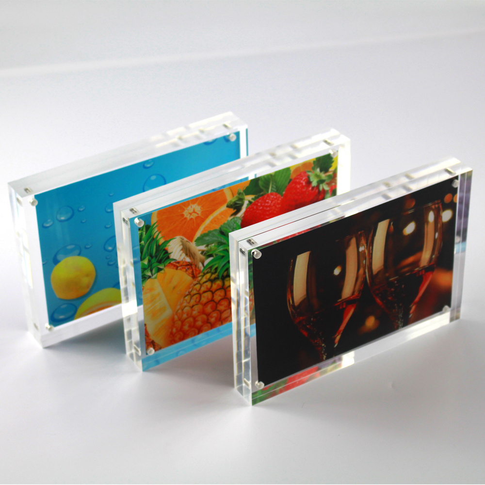 Promotion Gift Magnetic Picture  Block 4X6 Clear Acrylic Photo Frame