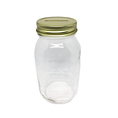 hot sale glass money saving jar /mason jar coin bank