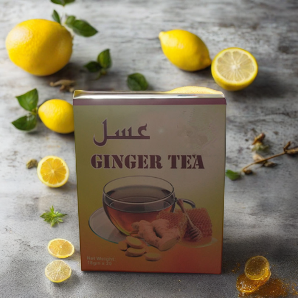 Lemon Ginger Honey Flavor Herbal Tea Sachet Packaging Sweet Health Tea Powder Drink Instant Tea Bags