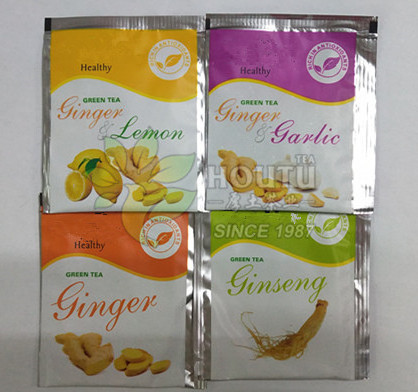 Lemon Ginger Honey Flavor Herbal Tea Sachet Packaging Sweet Health Tea Powder Drink Instant Tea Bags