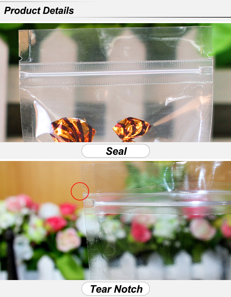 HOYO Customized Resealable Clear Plastic Bags With Hanging Hole Opp Self Adhesive For Small Gift Jewelry Earrings Packaging Bags