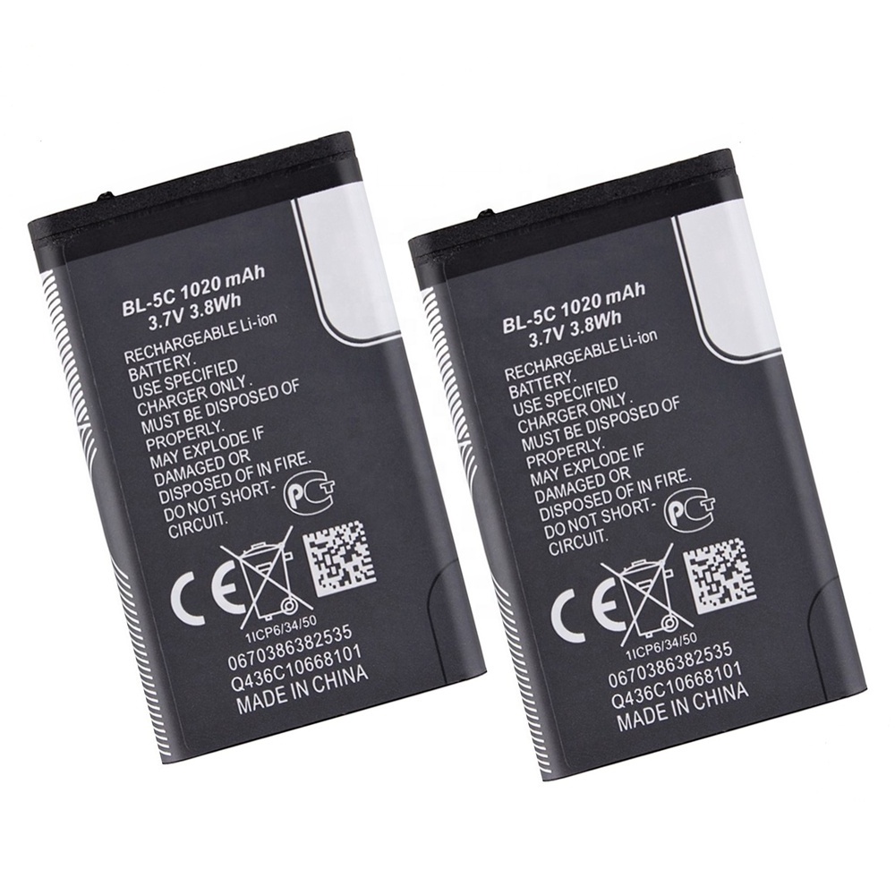 Pure Battery Battery Manufacturers Mobile Phone Black for Nokia Phone Bl-4c for Nokia Bl-5c Rechargeable OEM Battery Accessories