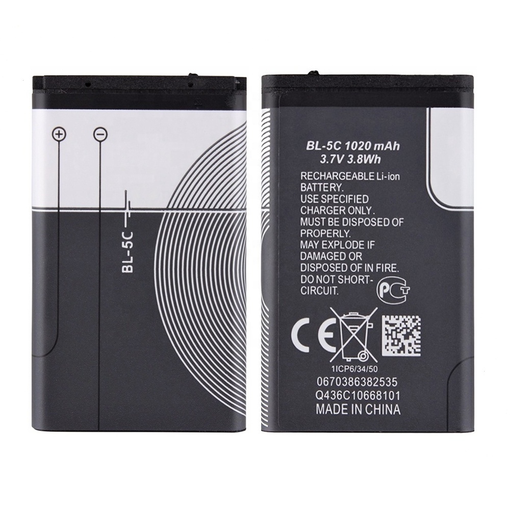 Pure Battery Battery Manufacturers Mobile Phone Black for Nokia Phone Bl-4c for Nokia Bl-5c Rechargeable OEM Battery Accessories