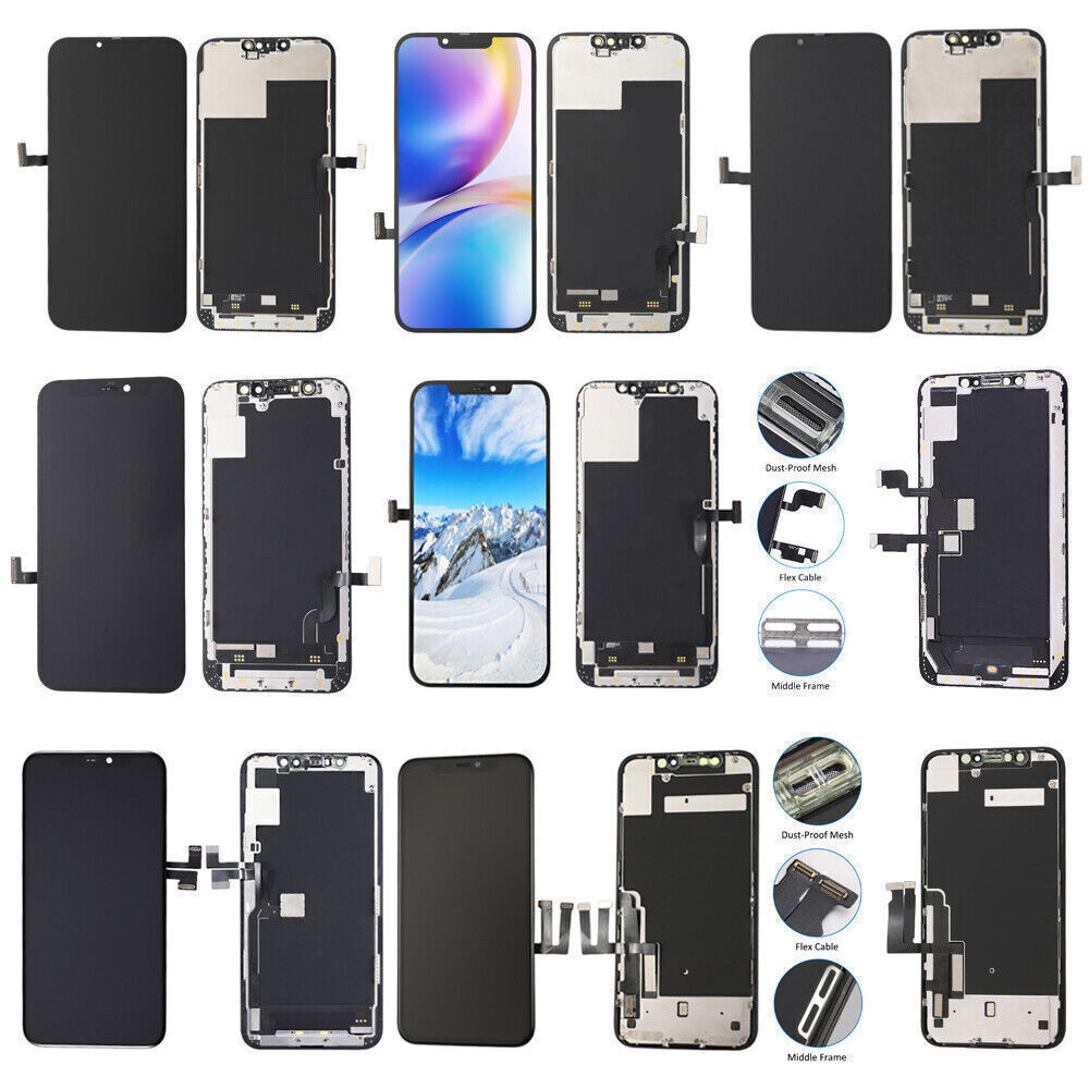 Factory Wholesale LCD Screen Replacement For Apple iPhone 15 14 13 12 11 Pro Max Lcd Screen for iphone 5 6 7 8 touch screens