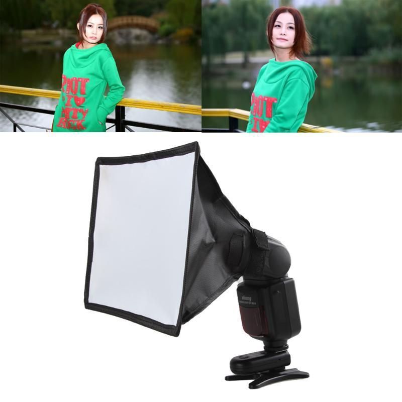 20 x 30 CM Universal Folding External DSLR Camera White Speedlite Flashlight Mini Diffuser Flash Light Soft Box for Godox Canon