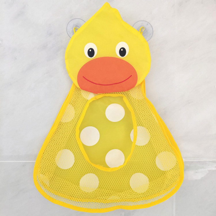 Yellow Duck Kids Bath Tub Toys Storage Mesh Basket Bag Bath Toy Organizer For Bathroom Storage & Nursery