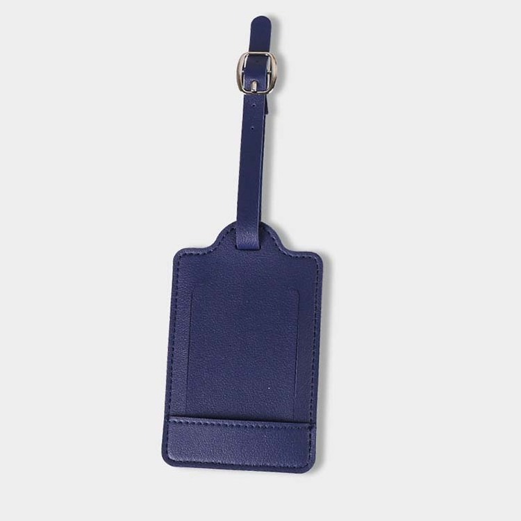 Wholesale Custom Print Bulk PU Leather Elegant Airline Baggage Tag  Holder Travel Cruise Luggage Tag With PVC Transparent Window