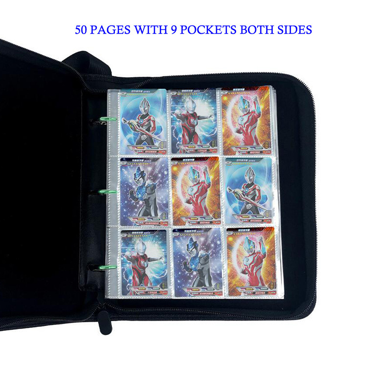 Trading Card Carrying Case Folder Organizer Card Binder With Sleeves 50 Premium 9-Pocket Pages