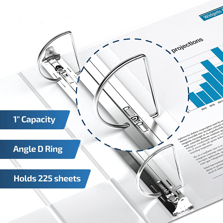 custom logo premium economy colored  A4 A6 round binder notebook 1-Inch 3-ring binder for school office home