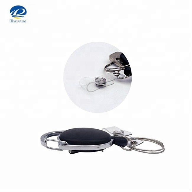 Vertical Style Heavy Duty ID Card Holders Retractable Badge Holders with Carabiner Reel Clip