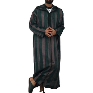 Traditional Muslim Clothing Islamic Quality Abaya Dubai Robe Islamic Man Dresses Arabia Saudi Moroccan Kaftan Thobe For Men