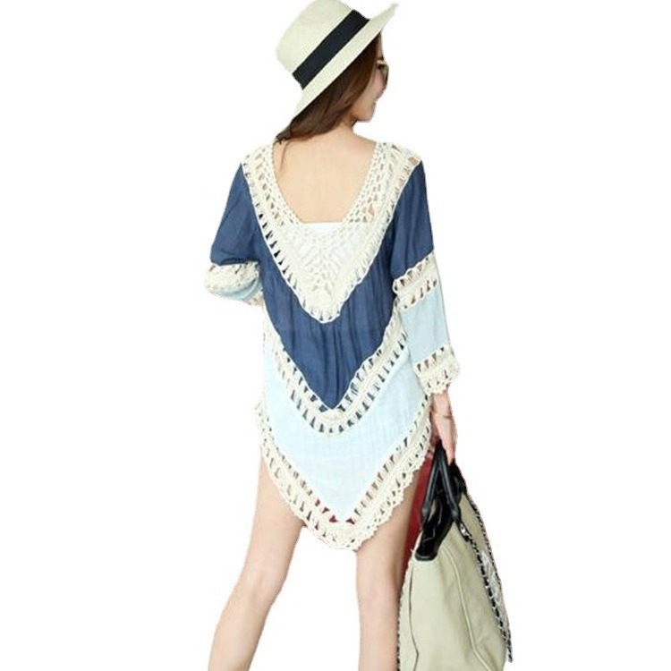 Clothing Bestdress Apparel Summer Women Long Tops Walson Fashion Women's Lace Crochet Loose Tops Long Sleeve Shirt Kimono Casual