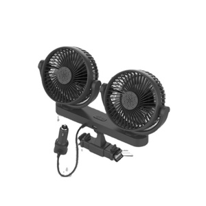 New Dual Head Usb Vehicle Adjustable Auto Cooler Electric Fan Usb Car Cooling Fan Multi Angle Rotatable 12v24v Seat Back Car Fan