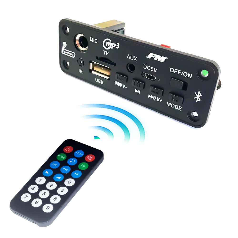 Bluetooth 5.0 Transmitters Control Radio Receive Board Audio MP3 USB Player Decoder Module USB Music Player