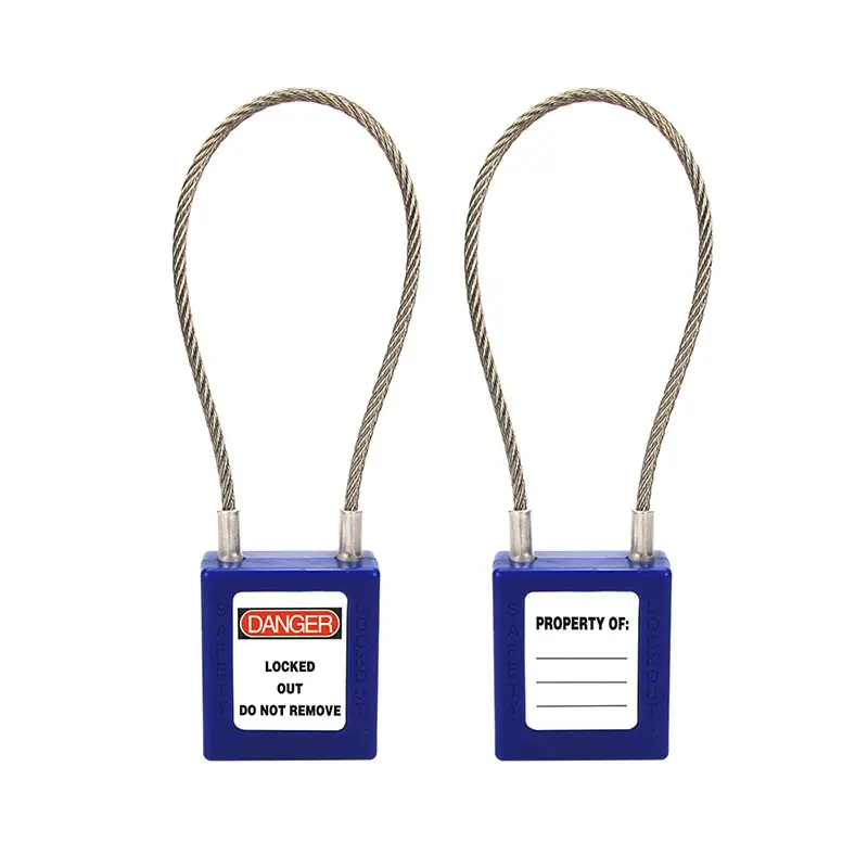 Customized ABS Industrial Lock Out Safety Cable Padlock