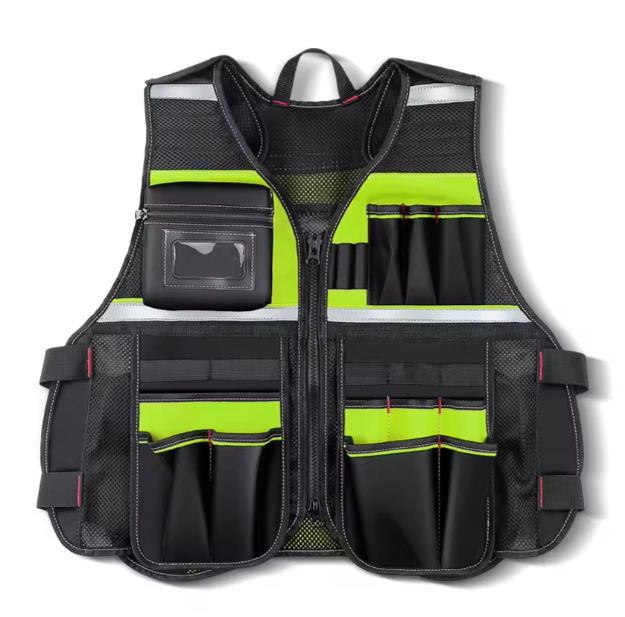 High Visibility Tool Oxford Cloth Jacket Safety Tool Vest with Multi Pockets