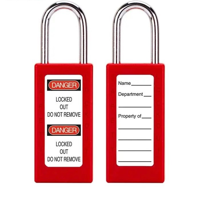 High-Security ABS Long Body Safety Padlock  Long Lock Body Abs Security  Lock Out Safety Padlock