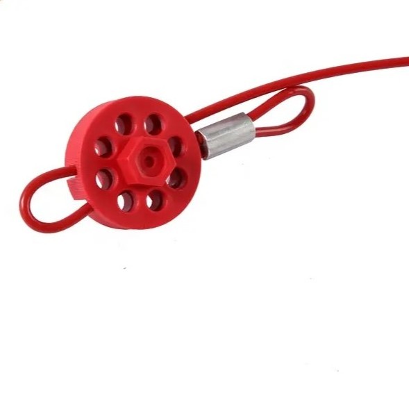 Hot Sale  Adjustable Steel Cable Lockout Wheeled Cable Lock with 2.0m wire