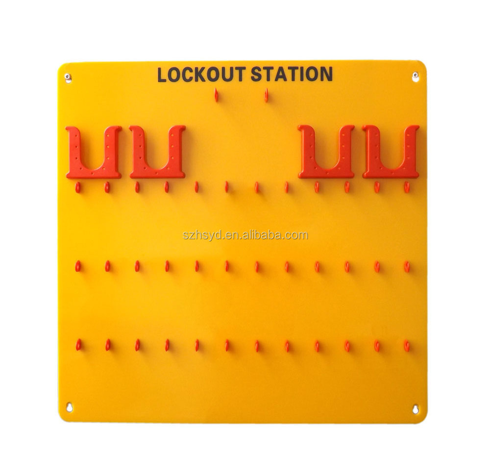 CE certification 36 pc safety padlock+6*6 hole hasp lock+50*PVC lock out tag safety lockout stations