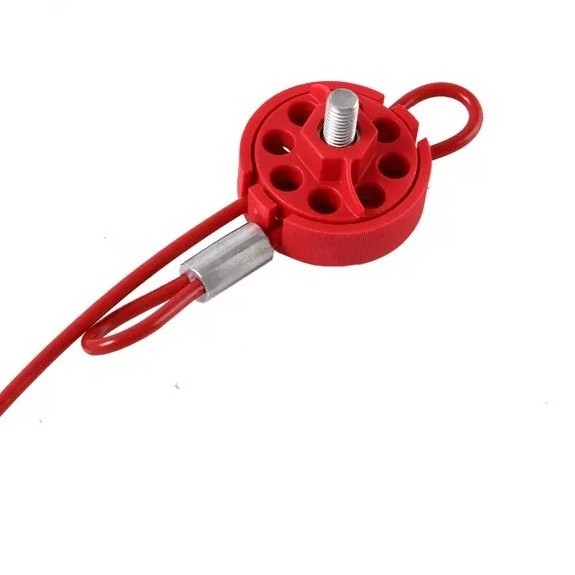 Hot Sale  Adjustable Steel Cable Lockout Wheeled Cable Lock with 2.0m wire