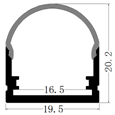 24 x 15mm Aluminum LED Profile for LED Rigid Strip Lighting with Ceiling or Wall Mounting